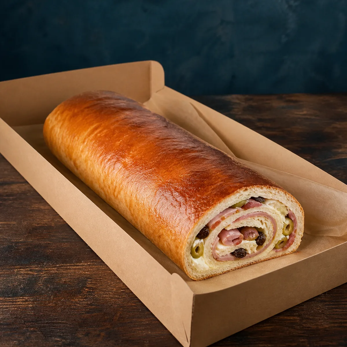 Pan de jamón con queso crema